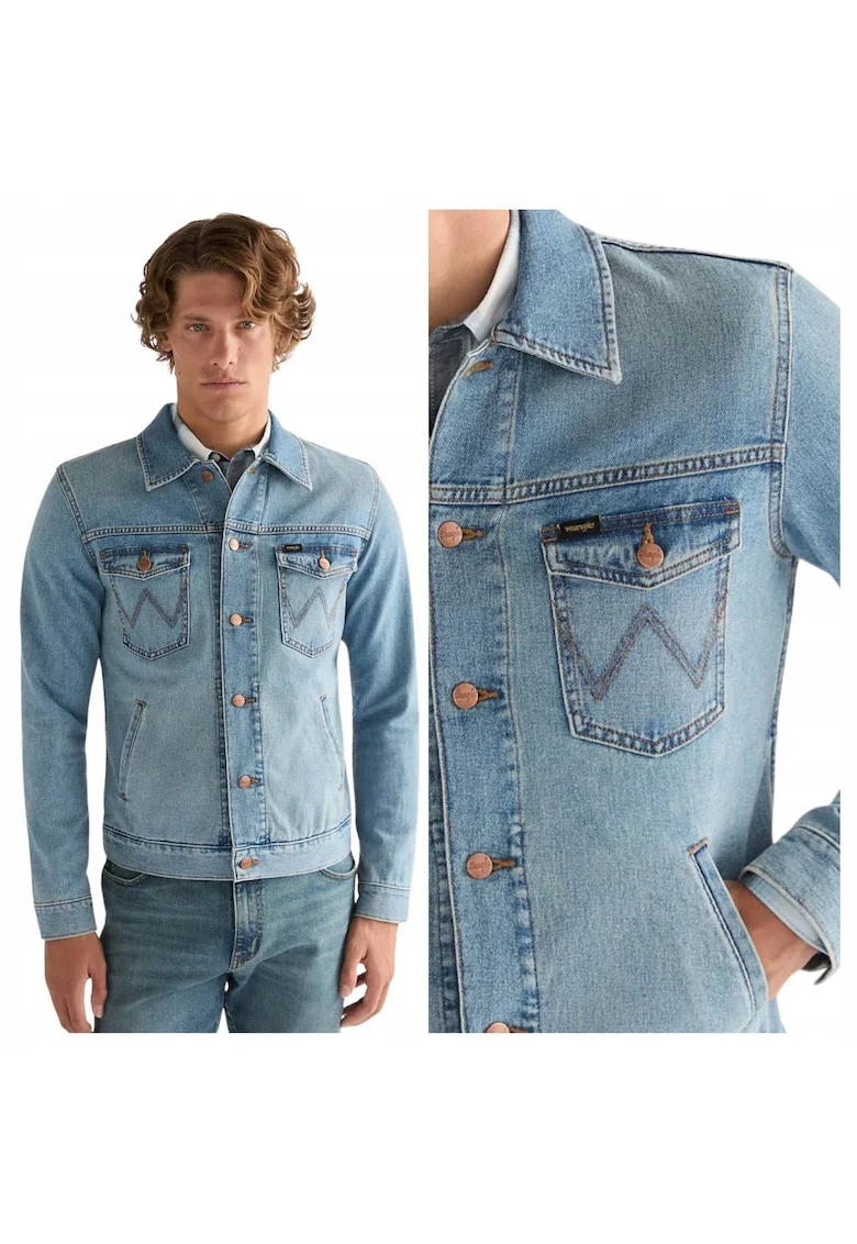 Camasa Barbati,  Denim Jacket, L INTL, Albastru, Bumbac, Design Clasic Casual, Ideal Pentru Uz Zilnic, Material Premium Confortabil, Aspect Denim Modern, Croiala Regular Fit