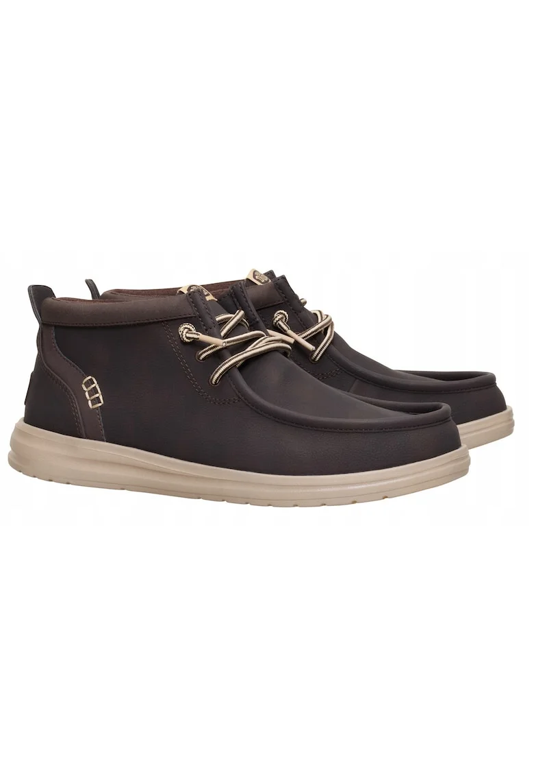 Mocasini Barbati Piele Ecologica, Spuma EVA, Wally Grip Classic, Maro, Maro inchis
