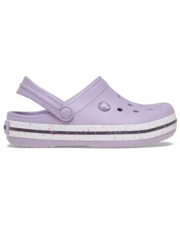 Saboti Copii Spuma Croslite, Crocband Spackled Band 211646 Clog, Violet, Alb/Violet