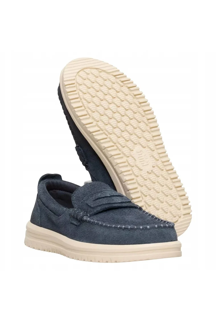 Mocasini Barbati Piele Intoarsa, Wally NXT Loafer, Albastru, Albastru inchis