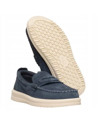 Mocasini Barbati Piele Intoarsa, Wally NXT Loafer, Albastru, Albastru inchis