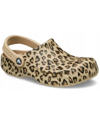 barbati, saboti, Baya Seasonal Printed Clog 206230, Gold Leopard, Negru/Bej