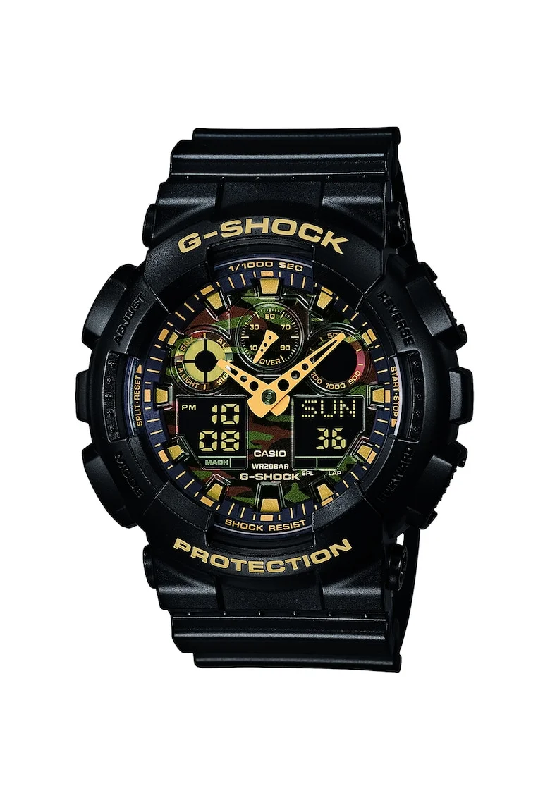Ceas cronograf cu mecanism quartz G-Shock, Negru