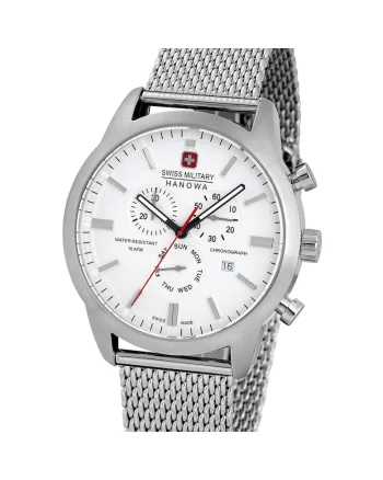 Ceas barbatesc  06-3332.04.001, 45mm, 10ATM, Argintiu