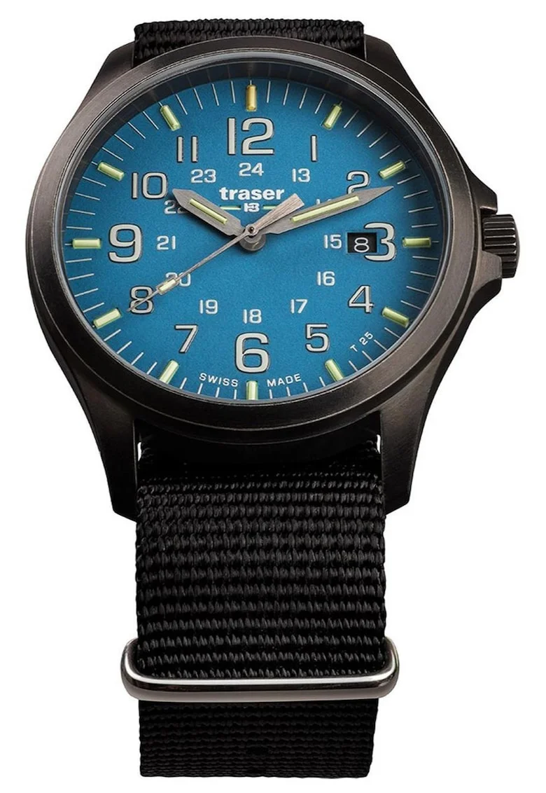 H3 108647 P67 Officer GunMetal Skyblue Men's 42mm 10ATM
