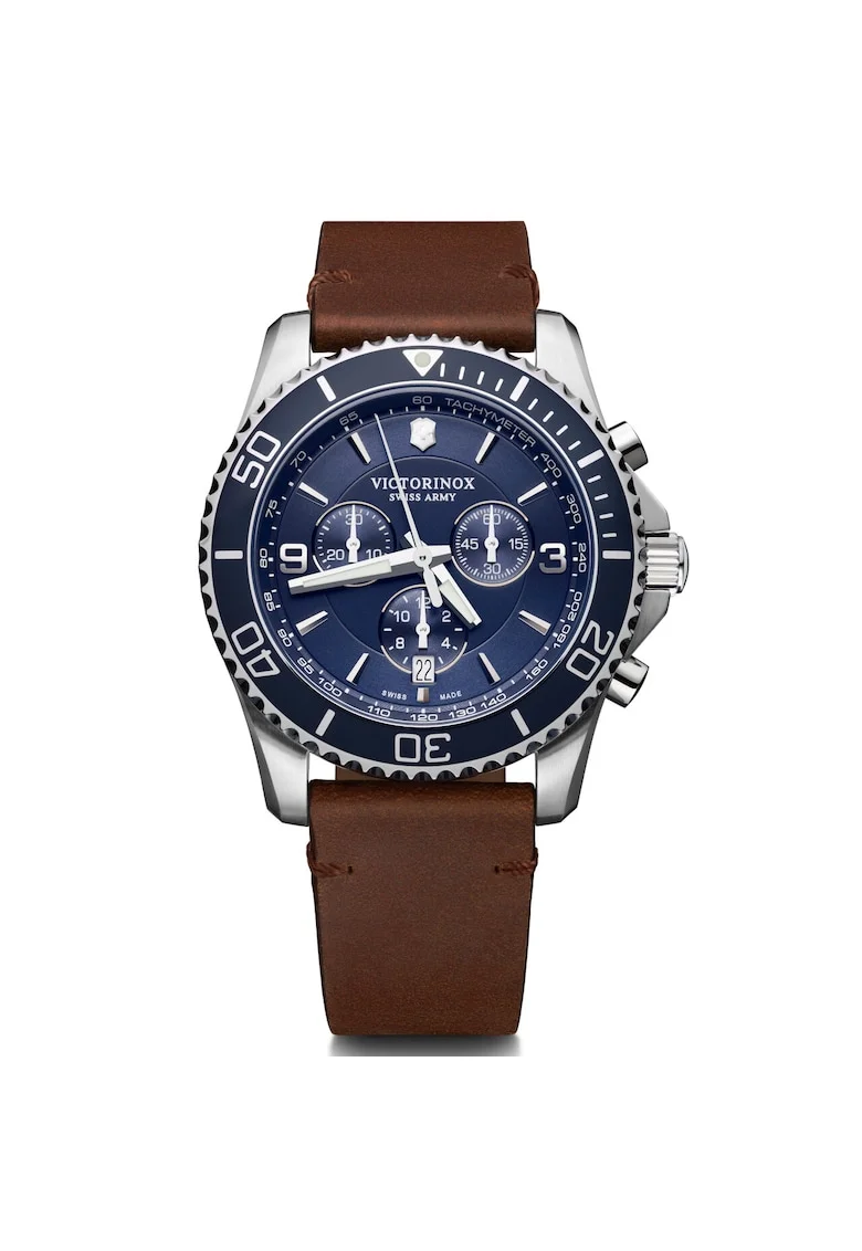 Ceas barbatesc  241865 Maverick Chronograph 43mm, 10ATM, Argintiu