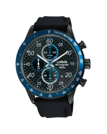 Ceas barbati  Chronograph RM337EX9, Otel inoxidabil/Silicon, 10 ATM, Negru