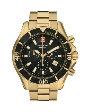 Ceas barbatesc Swiss Military 7040.9117, Quartz, 45mm, 10ATM, Auriu