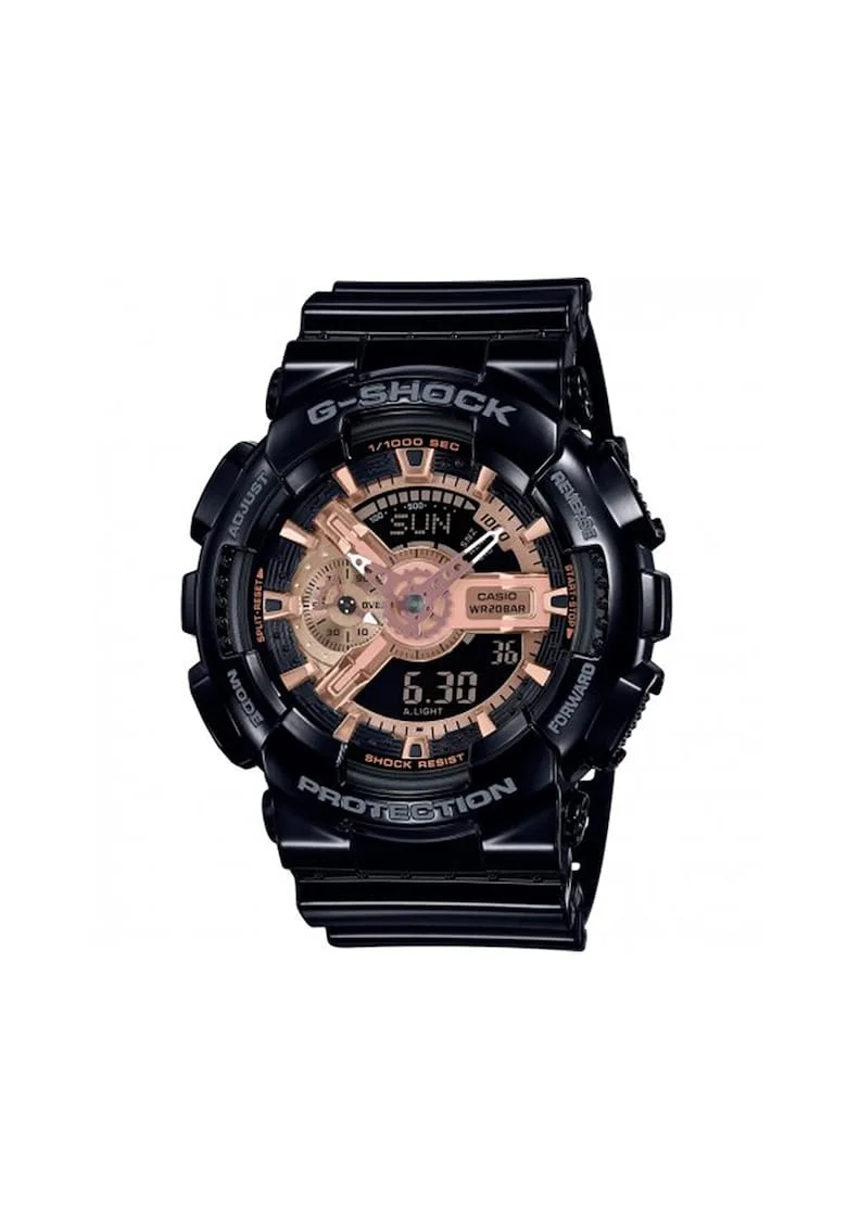 Ceas cronograf G-Shock, Negru/Bronz