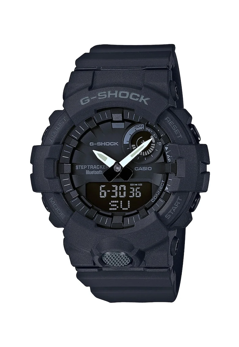 Ceas cronograf cu functie de monitorizare a pasilor G-Shock, Negru