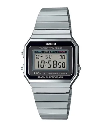 Ceas digital unisex, Argintiu