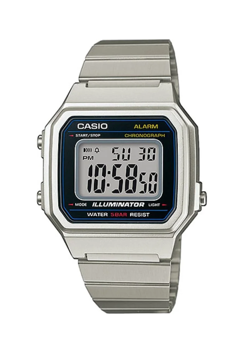 Ceas digital cronograf unisex, Argintiu