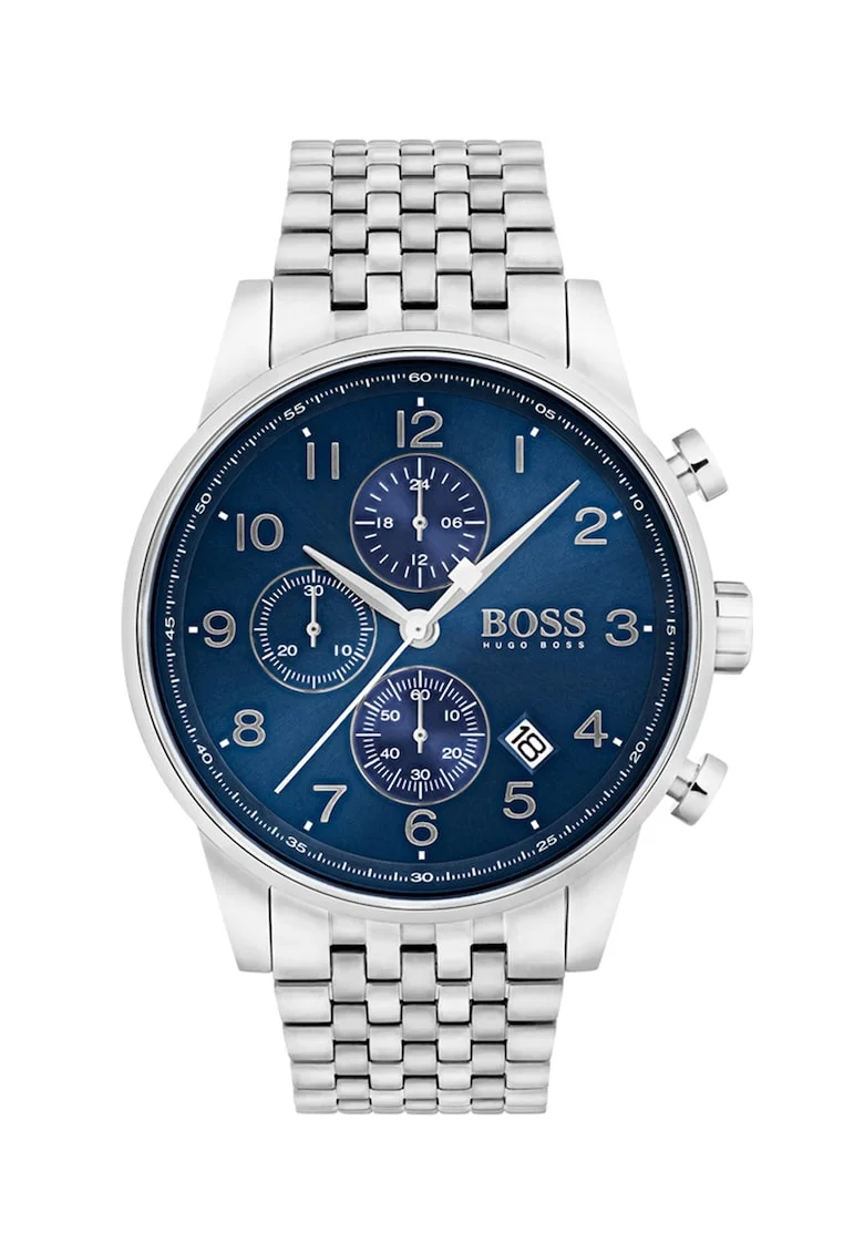 Hugo Boss, Ceas quartz cu bratara metalica, Argintiu