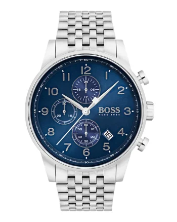 Hugo Boss, Ceas quartz cu bratara metalica, Argintiu
