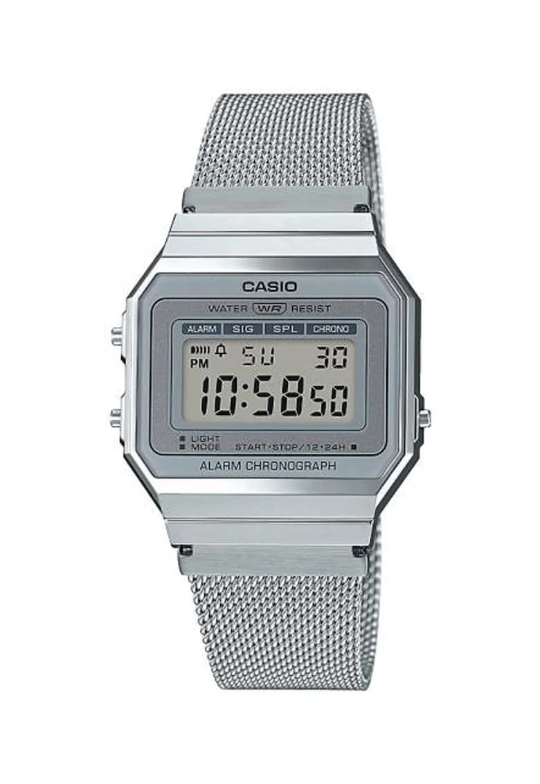 Ceas digital unisex, Argintiu