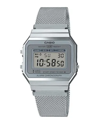 Ceas digital unisex, Argintiu