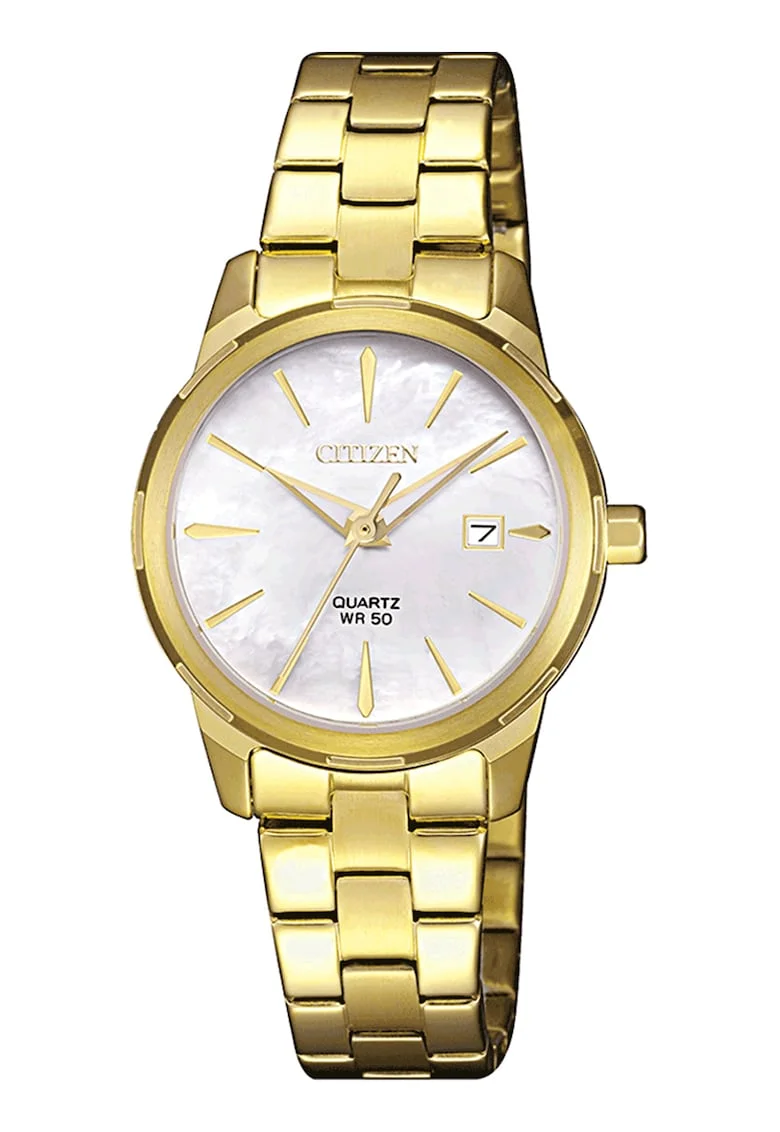 Ceas quartz cu mother of pearl, Auriu