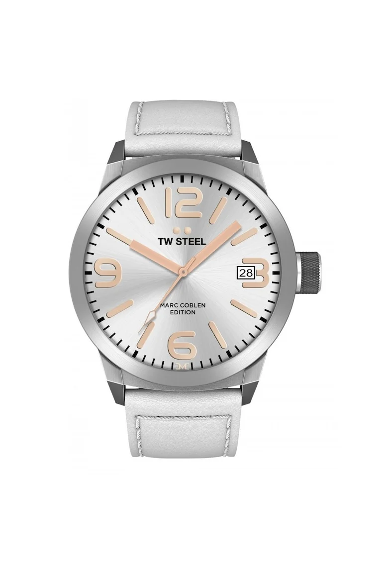 Ceas barbatesc TW-Steel TWMC44 MC-Edition, 50mm, 5ATM, Argintiu, Alb
