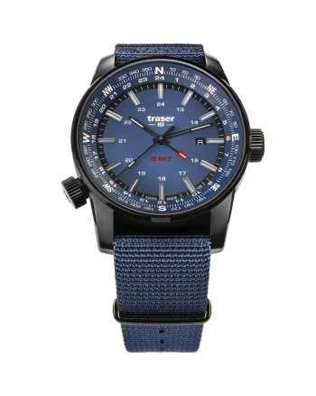 Ceas barbatesc  H3 P68 Pathfinder, 46 mm, 10 ATM, Negru, Albastru