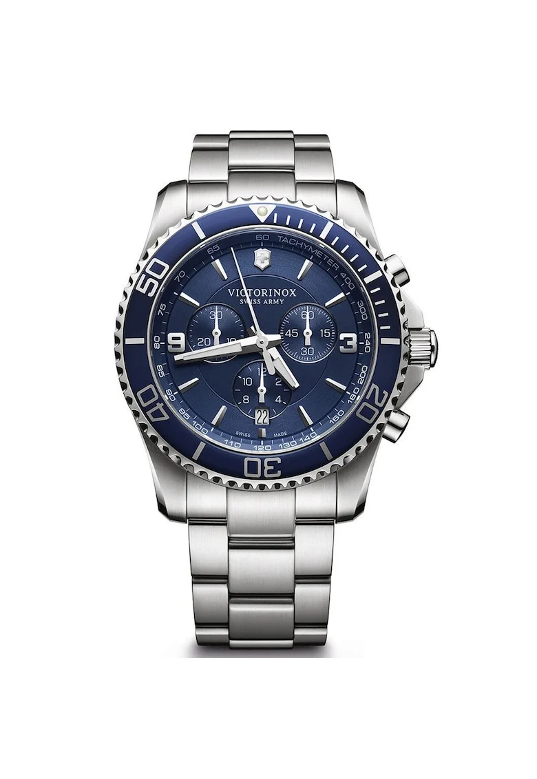 Ceas barbatesc 241689 Maverick, 43mm, 10ATM,Argintiu, Argintiu