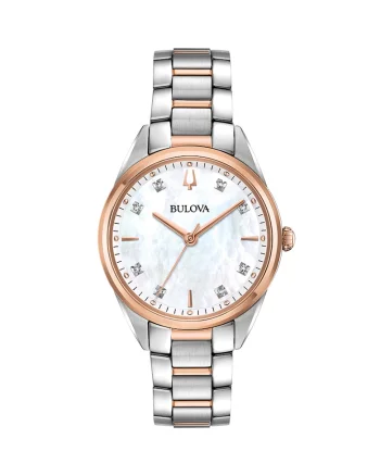 Ceas dama  98P183 Quartz Albastru, Rose gold, Auriu rose/Argintiu