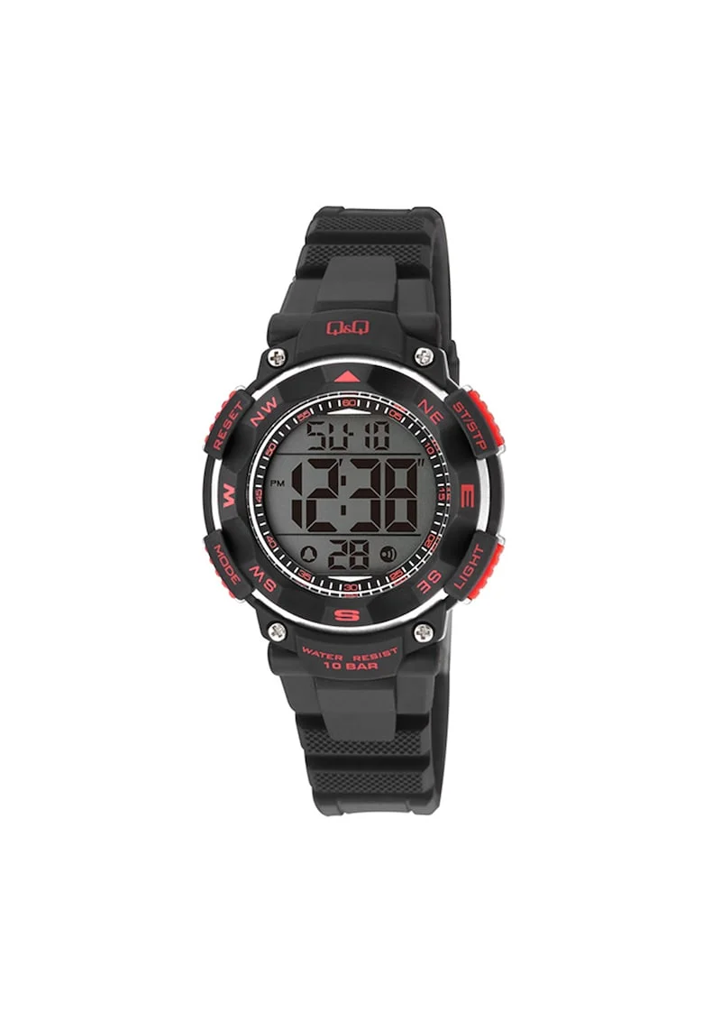 Ceas cronograf digital cu alarma, Negru