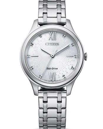 Ceas analog din otel inoxidabil cu cadran cu logo, Argintiu