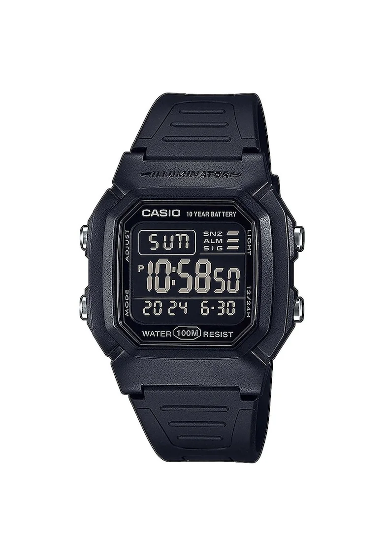 Ceas digital cu doua fuse orare, Negru