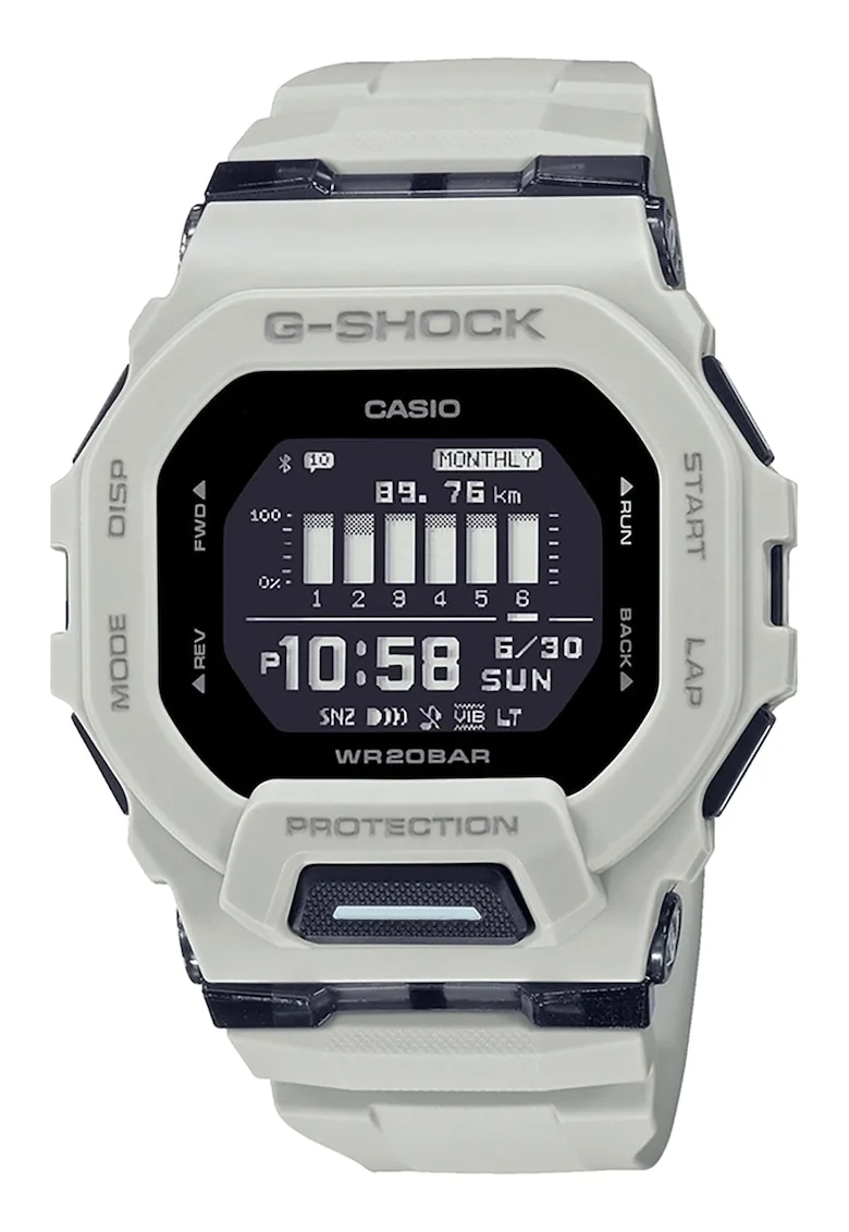 Ceas digital G-Shock, Alb fildes