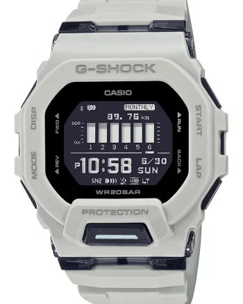 Ceas digital G-Shock, Alb fildes