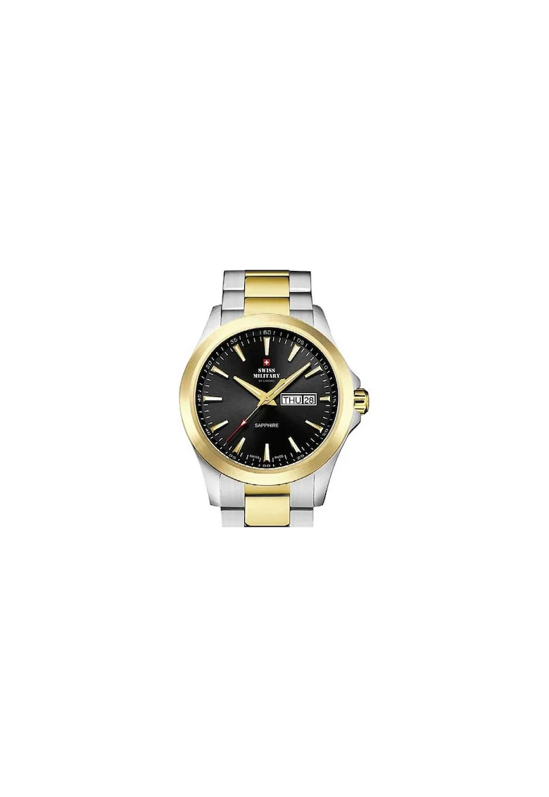 Ceas barbatesc  Quartz, 42mm, 5ATM, Auriu, Negru