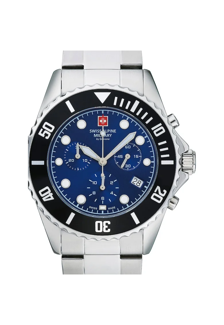 Ceas barbatesc  Quartz, 42mm, 10ATM-, Argintiu
