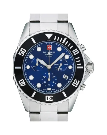 Ceas barbatesc  Quartz, 42mm, 10ATM-, Argintiu
