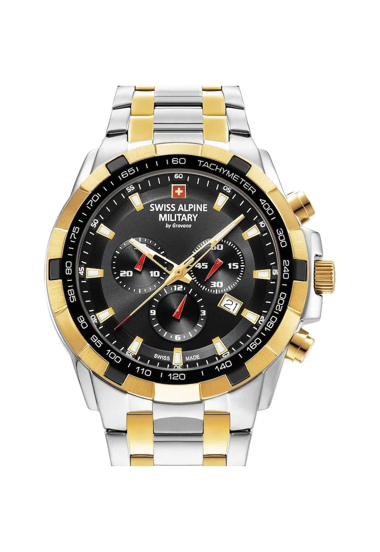 Swiss Alpine Military 7043.9147 Star Fighter Chronograph Mens Watch 47mm 10ATM