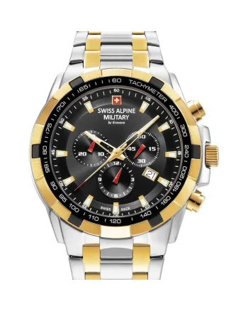 Swiss Alpine Military 7043.9147 Star Fighter Chronograph Mens Watch 47mm 10ATM