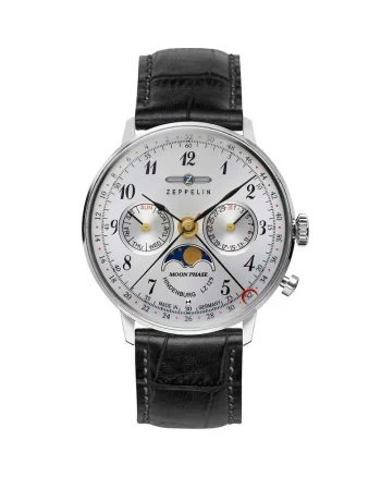 7037-1 Hindenburg LZ129 ladies watch moon phase 36mm