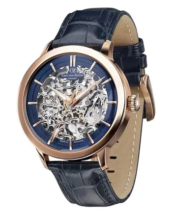 Ceas  Triberg Skeleton Automatic, Editie Limitata, Inox, Bleumarin/Auriu