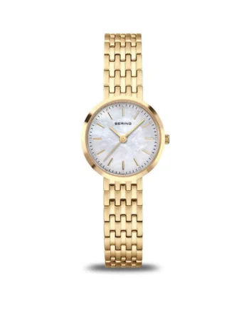 Ceas dama  model Classic 19126-734, otel, bratara PVD aurie, cadran perlat, rezistent la apa 50m