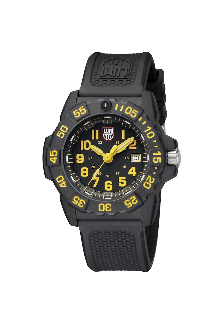 Ceas barbatesc,  Navy Seal, 3505, Analog, Indici luminosi, 71 g, Negru/Galben