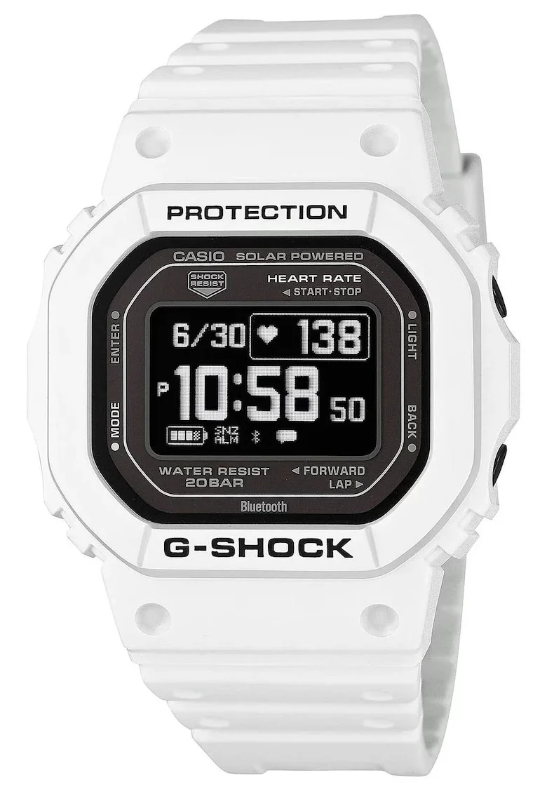 Ceas  G-SHOCK Move Square DW-H5600-7ER, Solar, Bluetooth, 20ATM, Alb, Curea Cauciuc