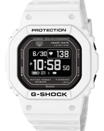 Ceas  G-SHOCK Move Square DW-H5600-7ER, Solar, Bluetooth, 20ATM, Alb, Curea Cauciuc