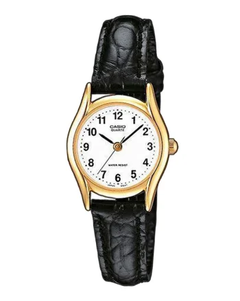 Ceas cu o curea de piele Collection, Negru