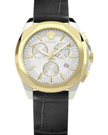 Ceas dama  model Chrono, curea piele neagra, dimensiuni 40x5ATM