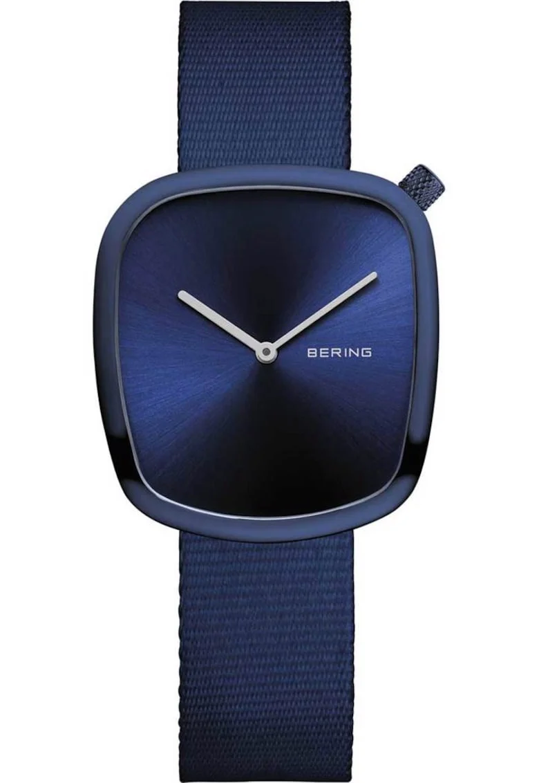 Ceas dama  model Pebble, albastru, 34mm, rezistent la apa 3 ATM