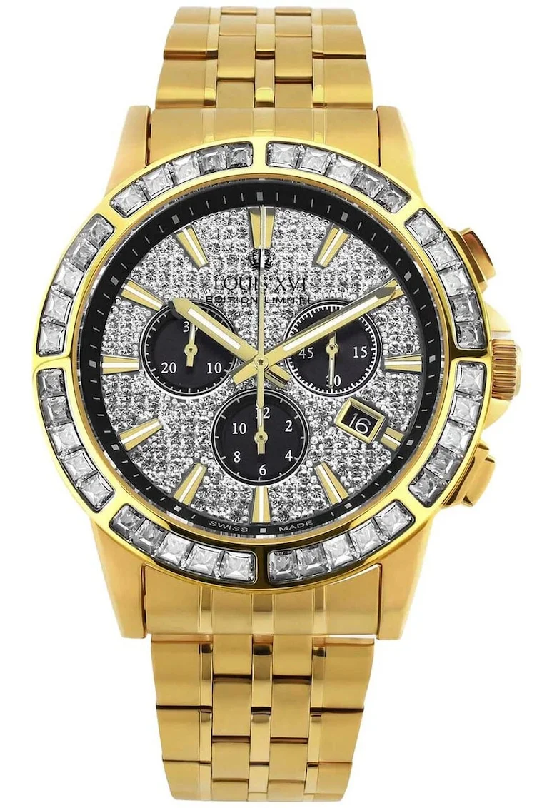 Ceas barbatesc  XLXVI1130 Majesté Iced Out Baguette Chronograph 43mm 5ATM