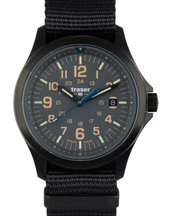 Ceas  P67 Officer Pro, mecanism quartz, rezistent la apa 100m, cadran gri cu NATO, 45mm