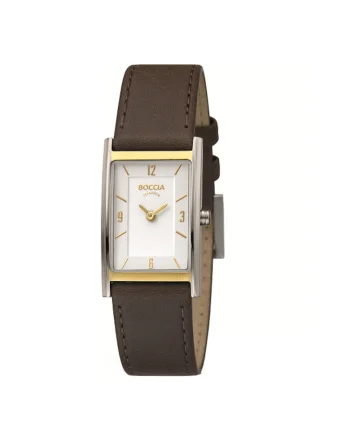 Ceas  dama 3212-06 Argintiu cu bezel auriu