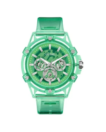 Ceas barbatesc  GW0806G6, Quartz, 50mm, verde, curea silicon