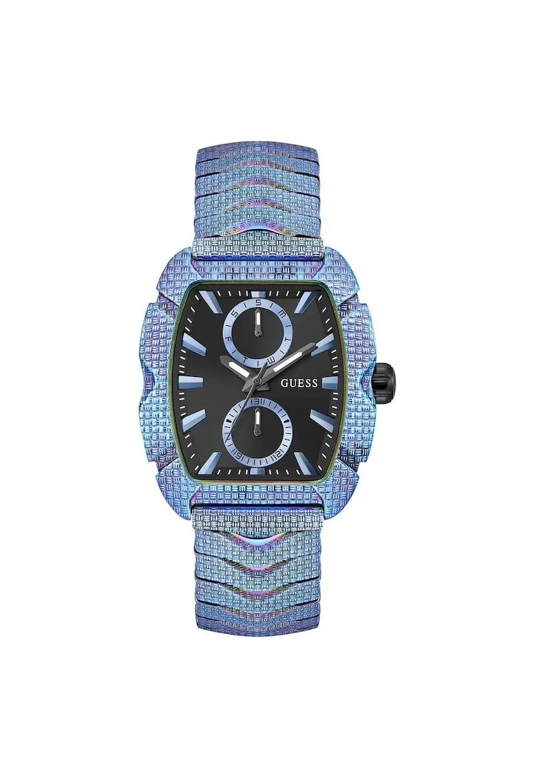 Ceas barbatesc  model GW0885G2, mecanism Quartz, carcasa neagra, curea albastra, 39mm, 5ATM