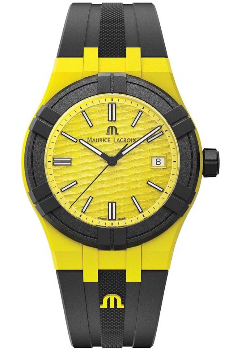 Ceas barbatesc  Aikon, curea din cauciuc negru, 40mm, 10 ATM